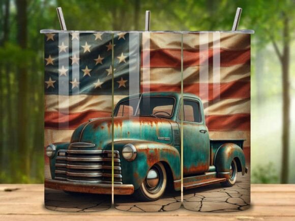 Download Rusty Vintage Americana Tumbler Wrap V.2 - Wrap Collection
