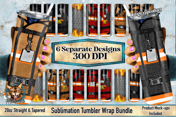 Download Firefighter Uniform Tumbler Wrap Bundle - Wrap Collection