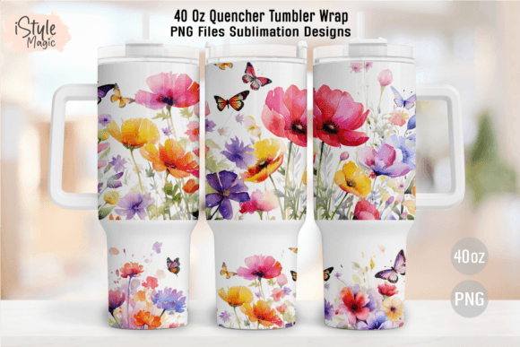 Download Spring Flowers 40oz Tumbler Wrap PNG - Wrap Collection