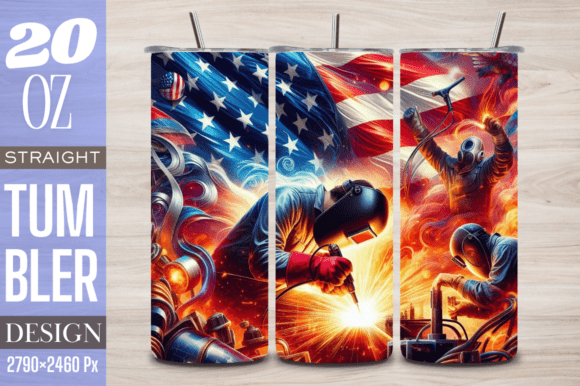 Download American Flag Welding 20 Oz Tumbler Wrap - Wrap Collection