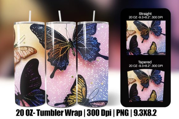Download Butterfly Themed Wrap Tumbler - Wrap Collection