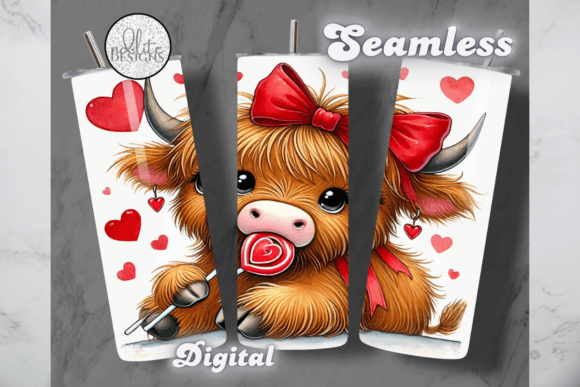 Download Valentine's Day Highland Cow Wrap - Wrap Collection