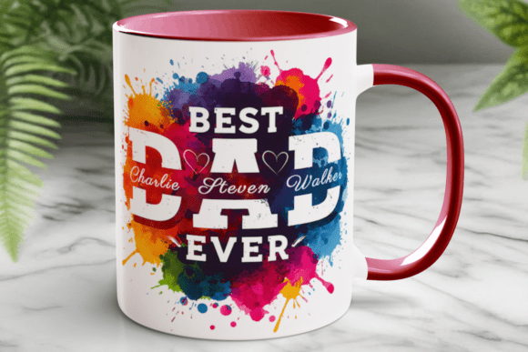 Download Fathers Day Dad Mug Wrap Personalize Png - Premium Bundle