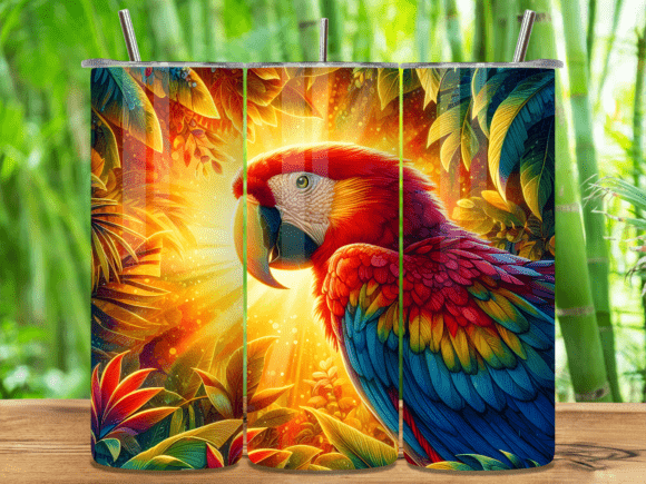 Download Scarlet Macaw Colorful Bird Tumbler Wrap - Wrap Collection