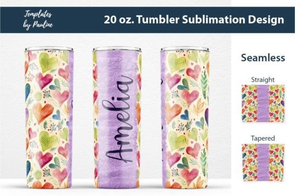 Download Purple Heart Custom Name Tumbler Wrap - Wrap Collection