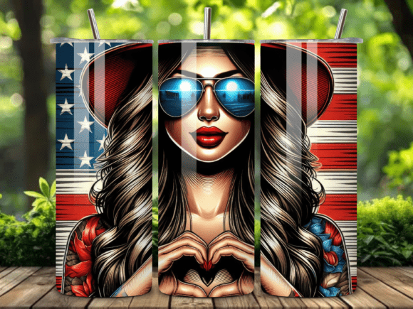 Download 4th of July American Girl Tumbler Wrap - Wrap Collection