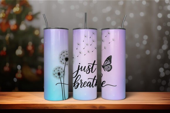 Download Just Breathe Motivational Tumbler Wrap - Wrap Collection
