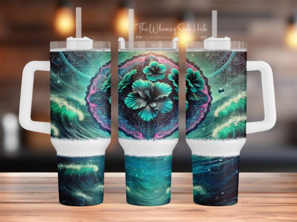 Download Hibiscus 40 Oz Quencher Tumbler Wrap - Wrap Collection