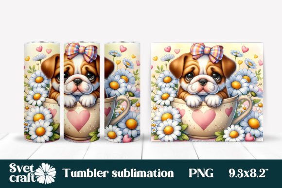 Download Cute Dog Sublimation Tumbler Design Wrap - Wrap Collection