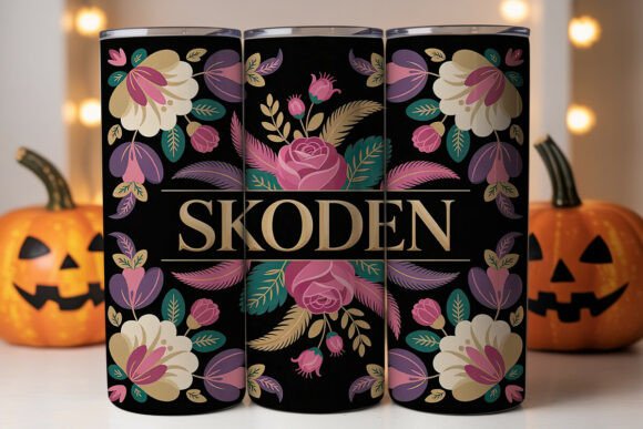 Download Boho Floral Personalized Tumbler Wrap - Wrap Collection