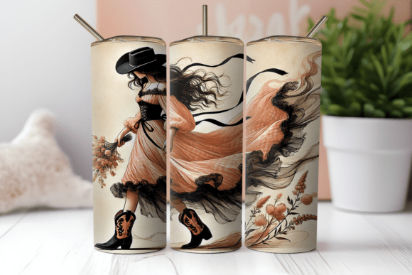 Download Cowgirl 20oz Straight Tumbler Wrap - Wrap Collection