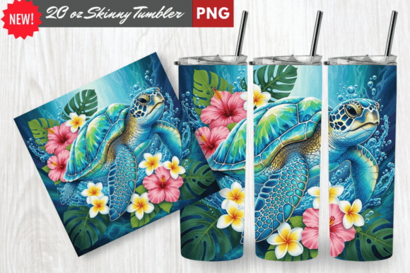 Download Crystal Shell Sea Turtle Tumbler Wrap - Wrap Collection
