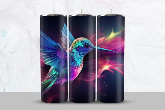 Download Glitter Colorful Bird Tumbler Wrap - Wrap Collection