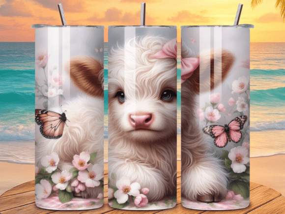 Download Sweet Baby Highland Cow Tumbler Wraps - Wrap Collection