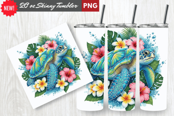 Download Crystal Shell Sea Turtle Tumbler Wrap - Wrap Collection