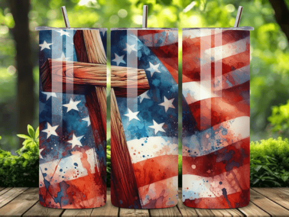 Download Patriotic Faith 4th of July Tumbler Wrap - Wrap Collection