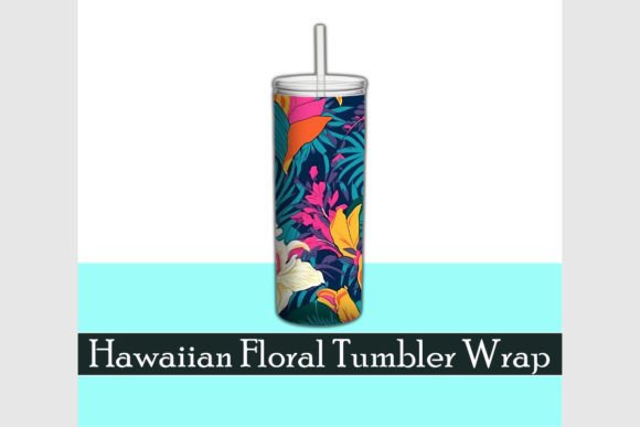 Download Hawaiian Flowers Floral Tumbler Wrap - Wrap Collection