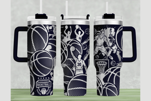 Download Basketball 40oz Laser Tumbler Wrap SVG - Wrap Collection