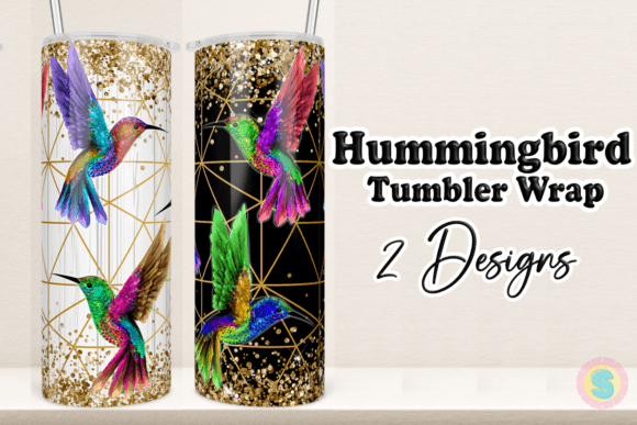 Download Humming Bird Gold Glitter Tumbler Wrap - Wrap Collection