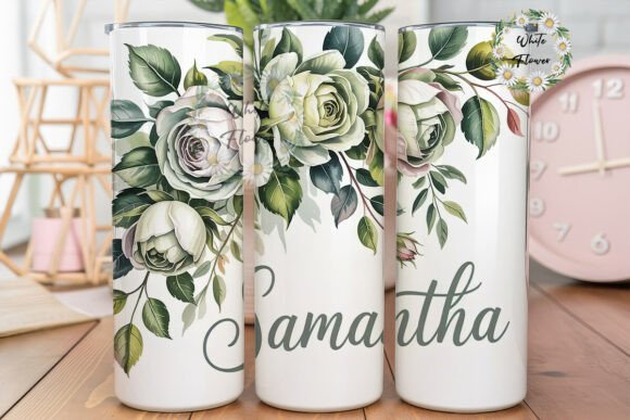 Download Green Roses Personalized Tumbler Wrap - Wrap Collection