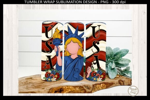 Download Lady of Liberty 4th of July TumblerWrap - Wrap Collection