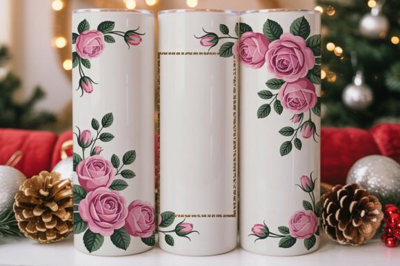 Download Pink Rose Personalized Tumbler Wrap - Wrap Collection