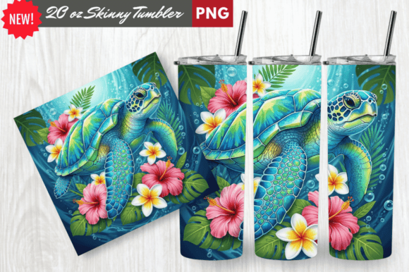 Download Crystal Shell Sea Turtle Tumbler Wrap - Wrap Collection