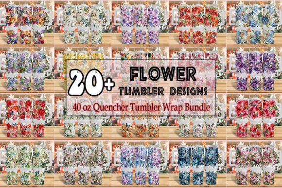 Download Flower 40oz Quencher Tumbler Wrap Bundle - Wrap Collection