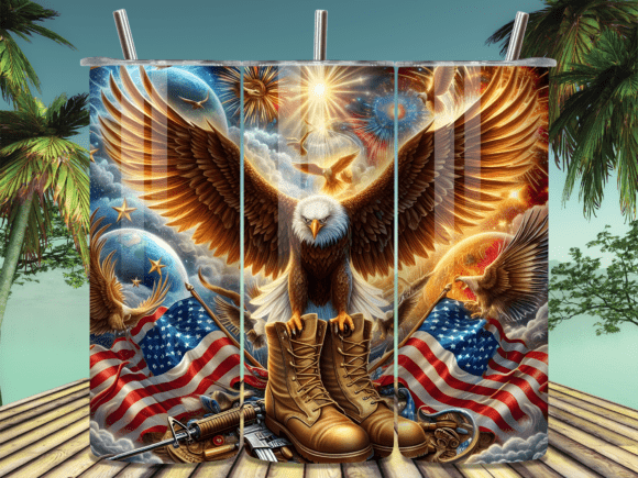 Download Eagle Wings Spread Boots Tumbler Wrap - Wrap Collection