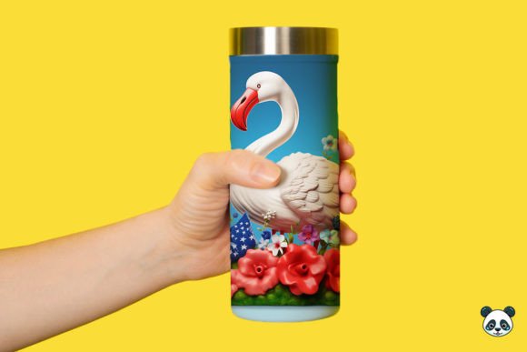 Download Patriotic 3D Flamingo Tumbler Wrap Png - Wrap Collection