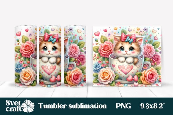 Download Cat Sublimation Tumbler Design Wrap - Wrap Collection