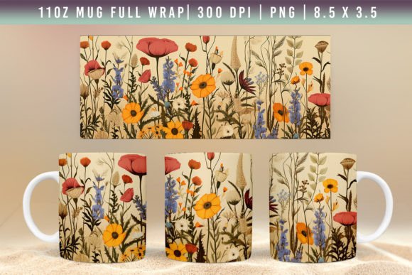 Download 3D Flower Mug Wrap, Sublimation Designs - Wrap Collection