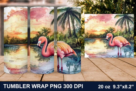 Download Summer Flamingo Tumbler Wrap - Wrap Collection