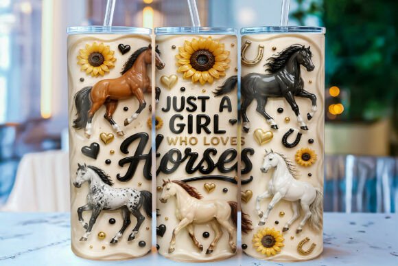 Download Inflated Horse Lover 20 Oz Tumbler Wrap - Wrap Collection