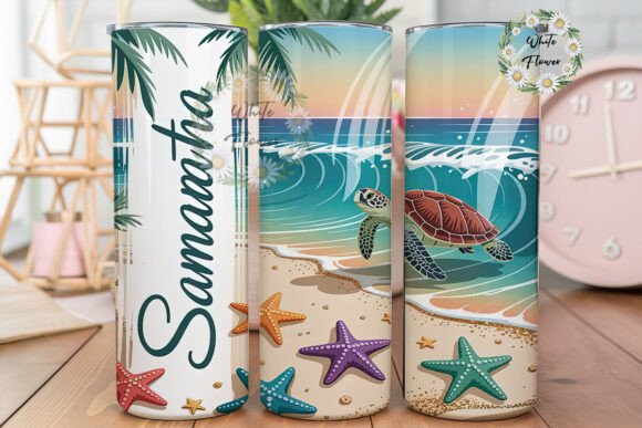 Download Tropical Beach Personalized Tumbler Wrap - Wrap Collection