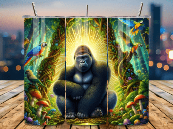 Download Mystical Gorilla Jungle Tumbler Wrap - Wrap Collection