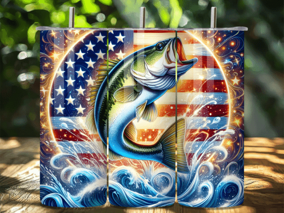 Download Largemouth Bass USA Pride Tumbler Wrap - Wrap Collection