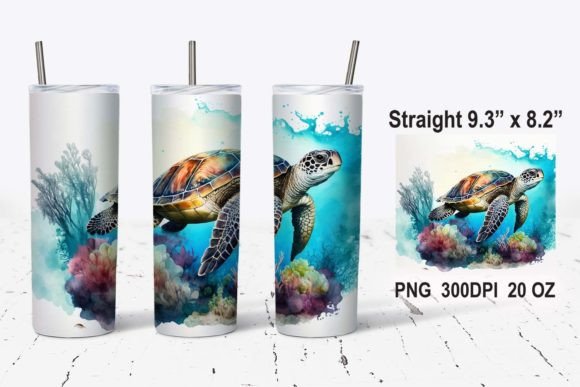 Download Sea Turtle Tumbler Wrap PNG - Wrap Collection