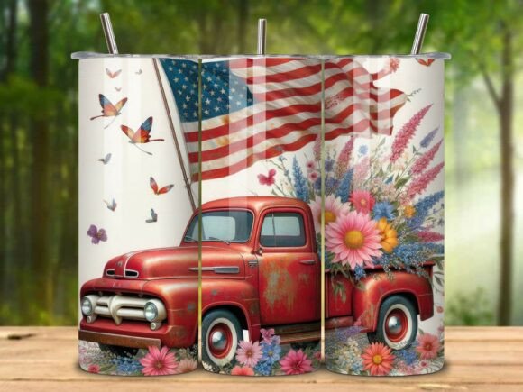 Download Rusty Vintage Americana Tumbler Wrap V.3 - Wrap Collection