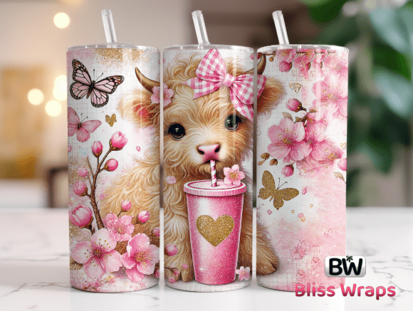 Download Highland Cow Tumbler Wraps PNG - Wrap Collection