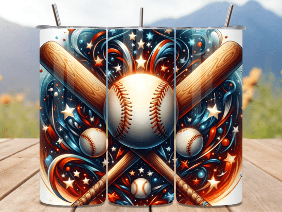 Download Baseball Bats Americana Tumbler Wrap - Wrap Collection