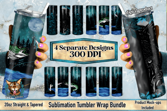 Download Nighttime Wildlife Tumbler Wrap Bundle - Wrap Collection