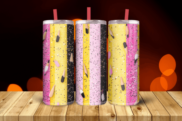 Download Glitter Pencil Teacher Tumbler Wrap - Wrap Collection