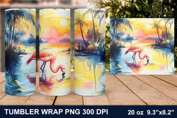 Download Summer Flamingo Tumbler Wrap - Wrap Collection