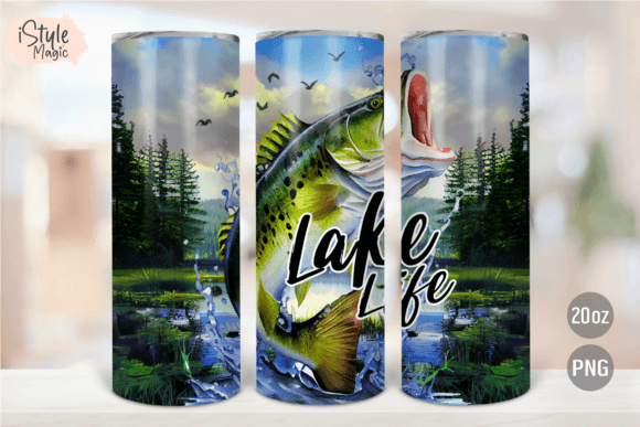 Download Lake Tumbler Wrap 20 Oz PNG Sublimation - Wrap Collection