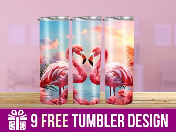 Download 3D Cute Flamingo Tumbler Wrap Designs - Wrap Collection