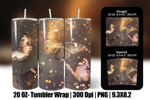 Download Butterfly Themed Wrap Tumbler - Wrap Collection