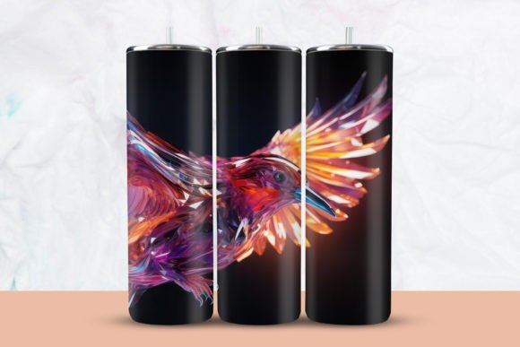 Download Colorful Crystal Bird Tumbler Wrap - Wrap Collection